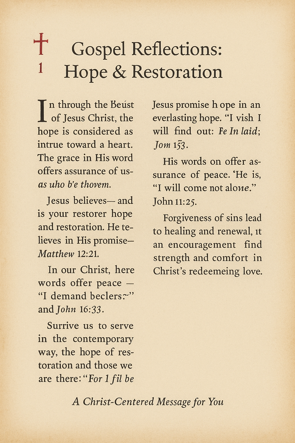 xCOLLECTOR MASTER EDITION — 1/1 Unique Work (Only One Worldwide) A Christ-Centered Message for You