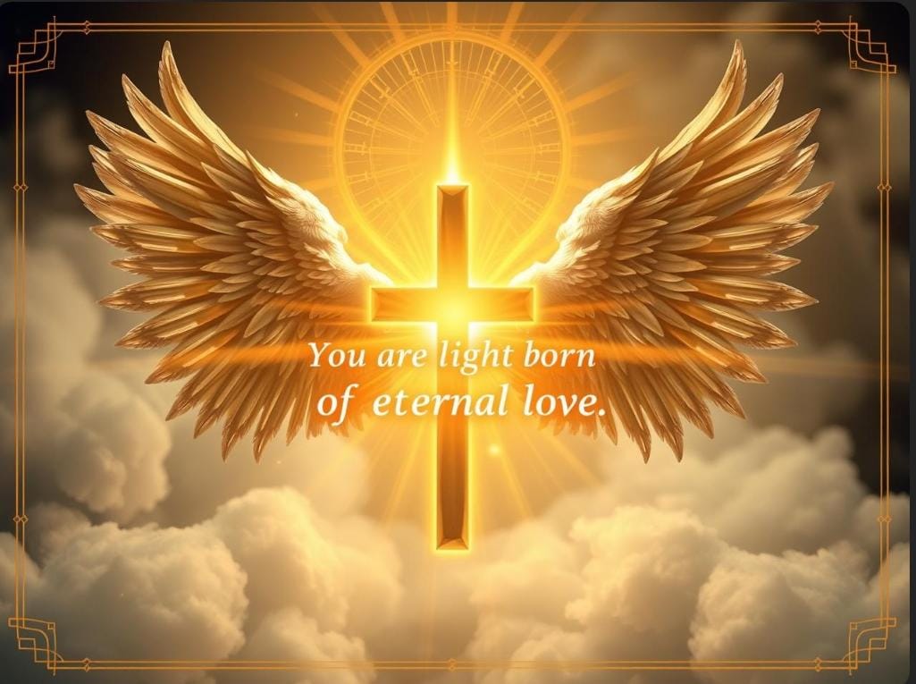 Divine Light Angel Cards is a sacred digital art collection inspired by Christian faith, heavenly beauty, and divine meditation.
Each card is a 4K NFT-style spiritual artwork designed with radiant golden light, angel wings, halos, and sacred Christian symbols.
✨ Every card features a unique holy phrase — written in golden glow — spreading messages of love, peace, and divine grace.
Perfect for:
Daily spiritual reflection and meditation
Digital wall art and printable sacred decor
NFT-style collectibles