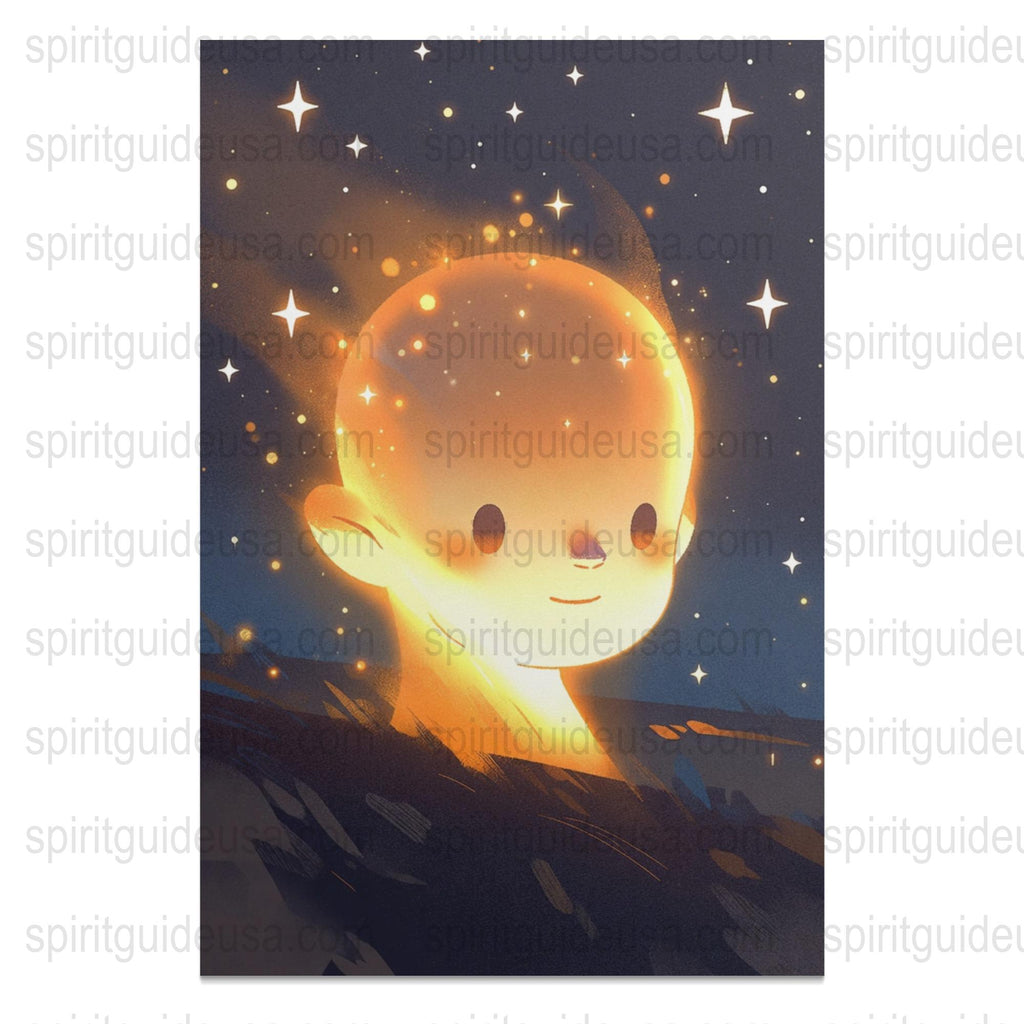 Moonlight Seascape Art Print, Ocean Night Sky Wall Decor, Starry Nautical Home Decoration