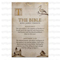 Vintage King James Bible Poster, Isaiah Matthew Verse Wall Art, Rustic Religious Decor