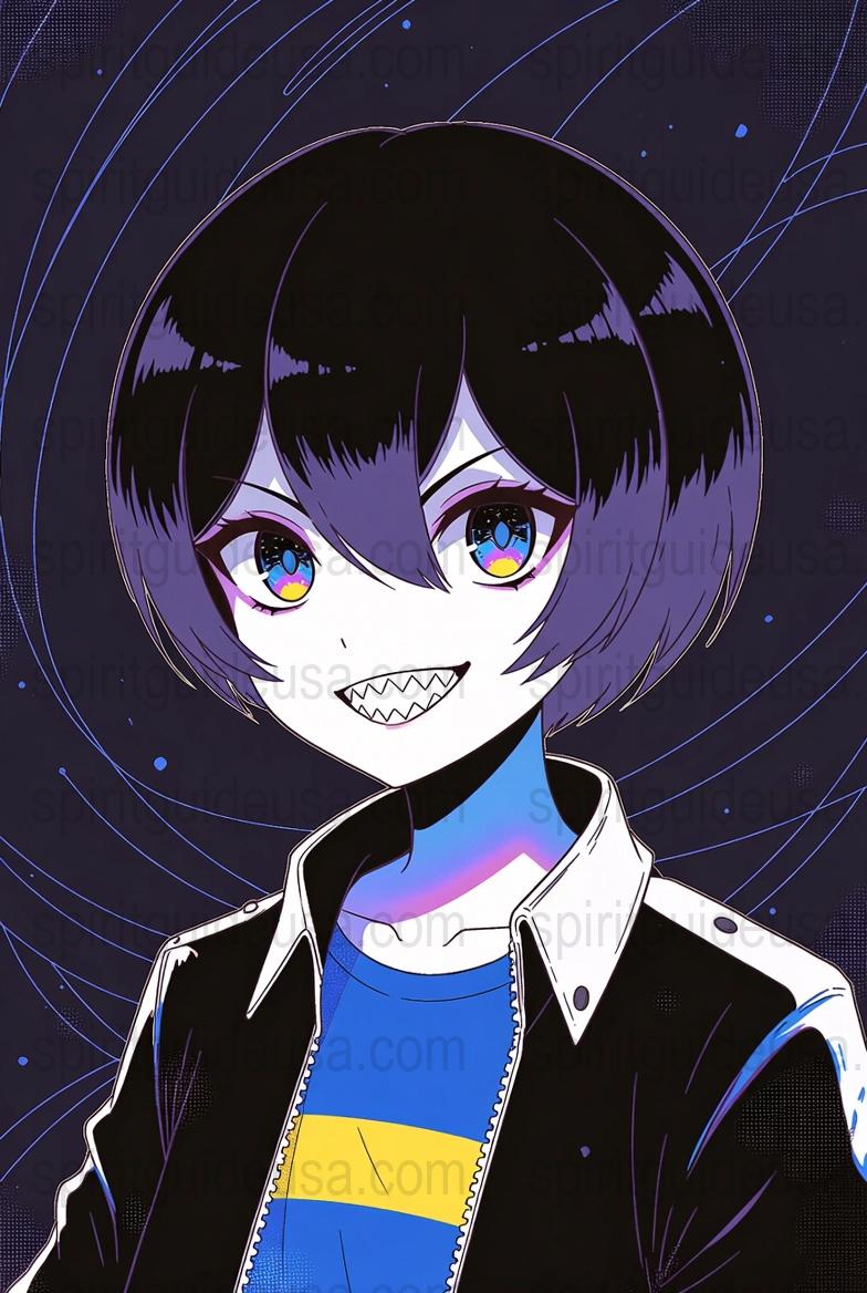 Anime Style Art Print, Colorful Eyes Digital Illustration, Modern Manga Poster, Vibrant Wall Decor, Aesthetic Room Decoration