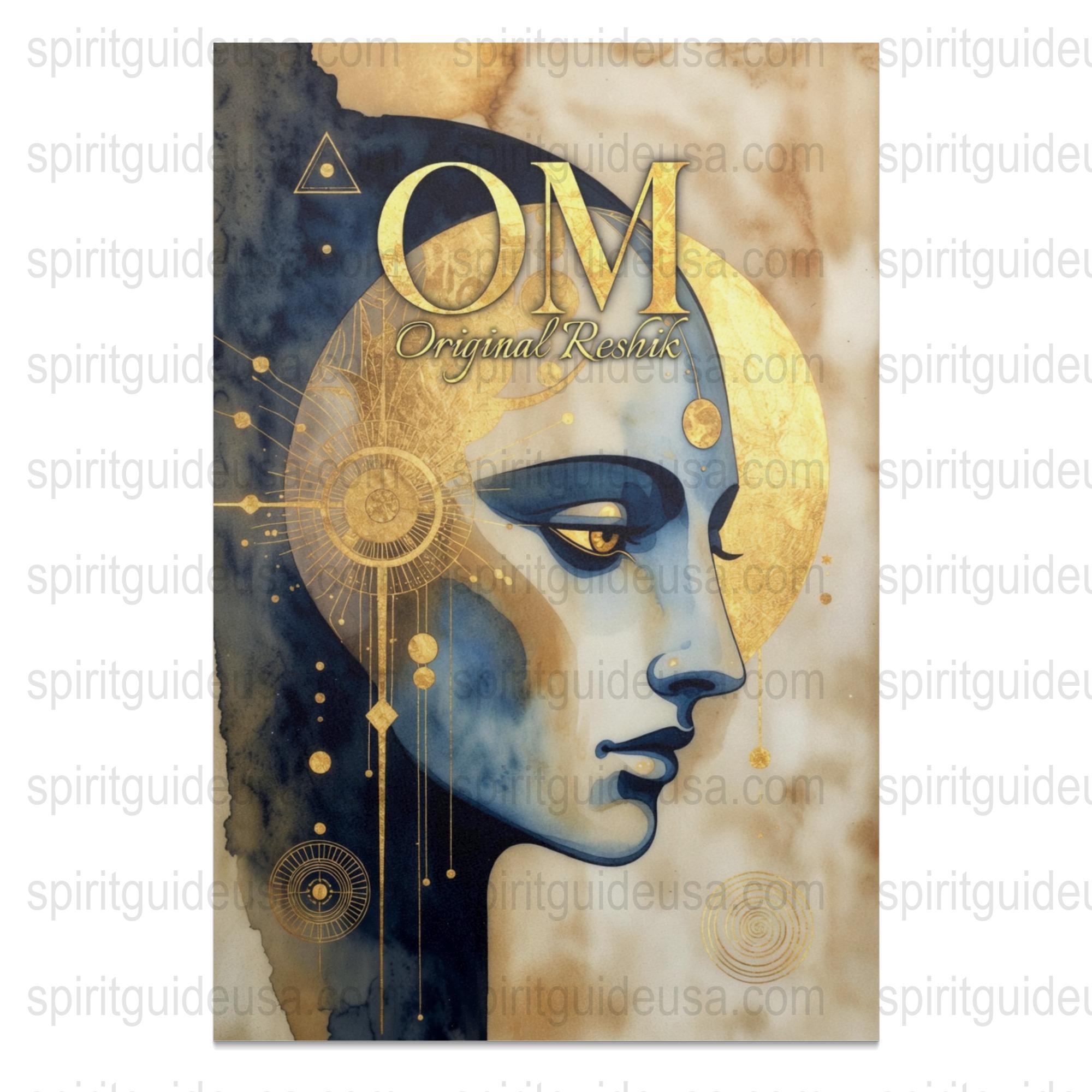 Spiritual Yoga Art Print, Om Meditation Wall Decor, Mystical Cosmic Goddess Poster, Zen Home Decoration