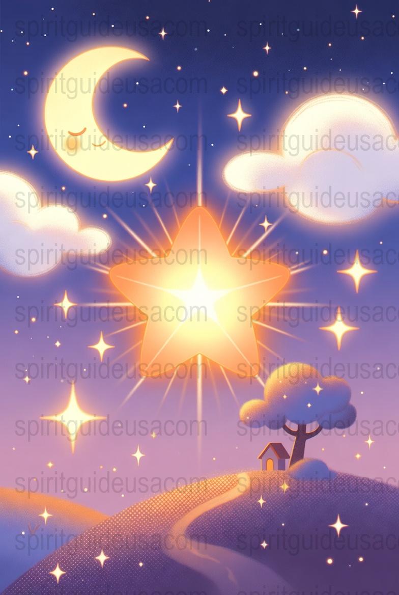 Enchanted Starry Sky Night Light, Magical Moon and Stars Nursery Decor, Soft Glow LED Lamp for Children's Room