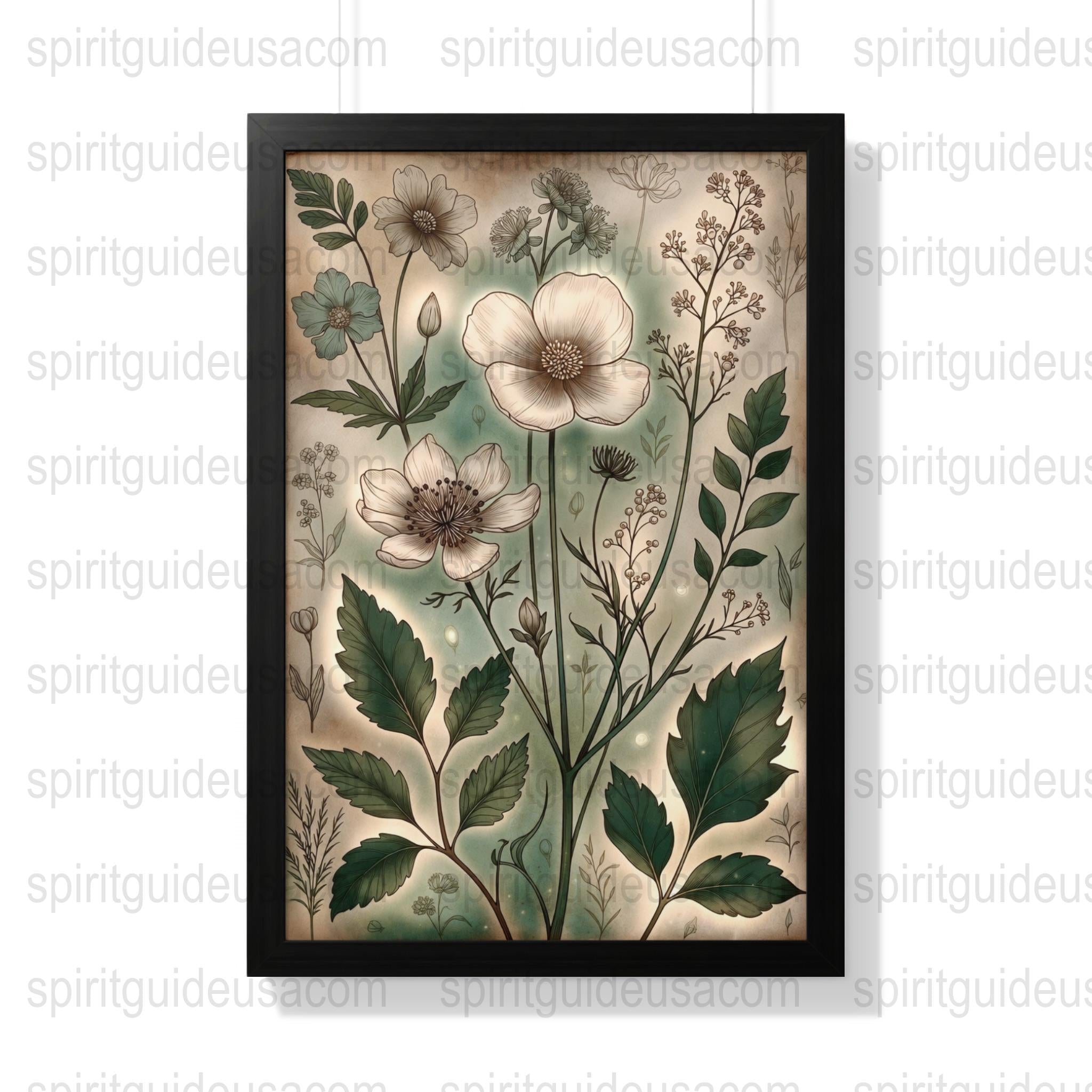 Vintage Botanical Art Print, Floral Wall Decor, Antique Flower Illustration, Nature Inspired Home Decoration, Elegant Living Room Artwork