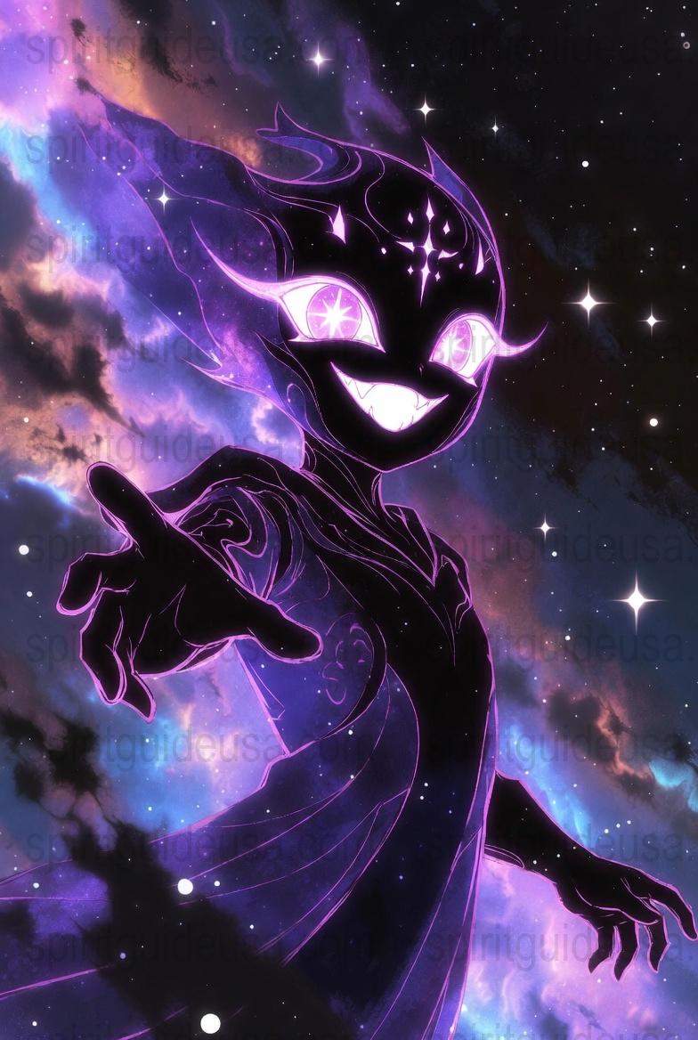 Cosmic Fantasy Art Print, Mystical Alien Creature Poster, Vibrant Space Nebula Wall Decor, Starry Night Sky Artwork