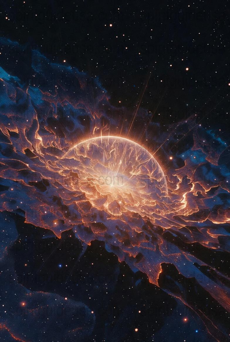 Large Cosmic Explosion Art Print, Vibrant Space Poster, Galactic Wall Decor, Nebula Stars Astronomy Enthusiast Gift