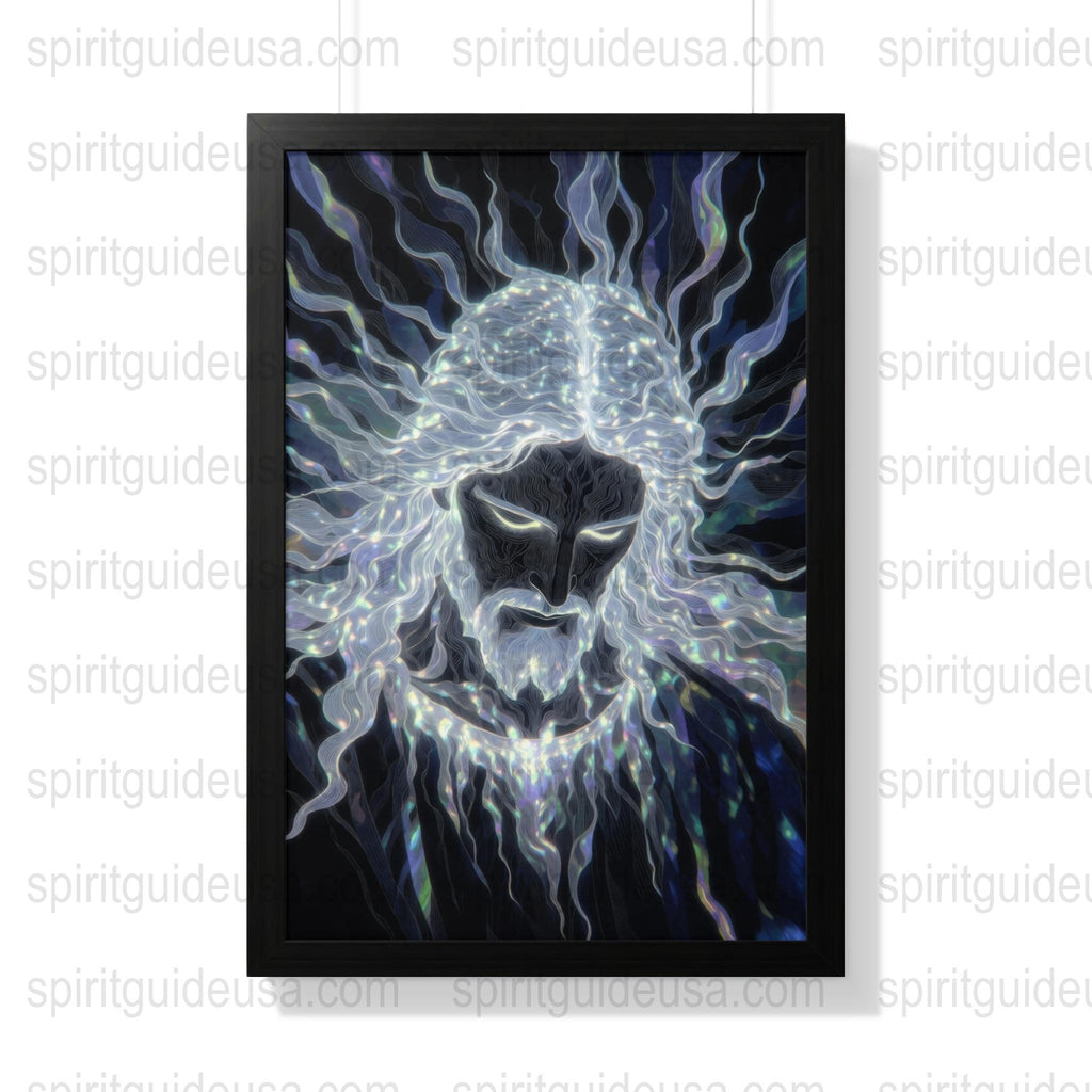 Mystical Energy Art Print, Spiritual Wall Art, Electric Aura Poster, Meditation Room Decor, Framed Energy Visualization, Unique Gift Idea