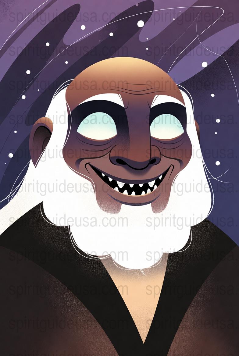 Whimsical Elderly Witch Illustration, Magical Fantasy Art Print, Unique Home Decor, Witchcraft Poster, Gift for Fantasy Lovers