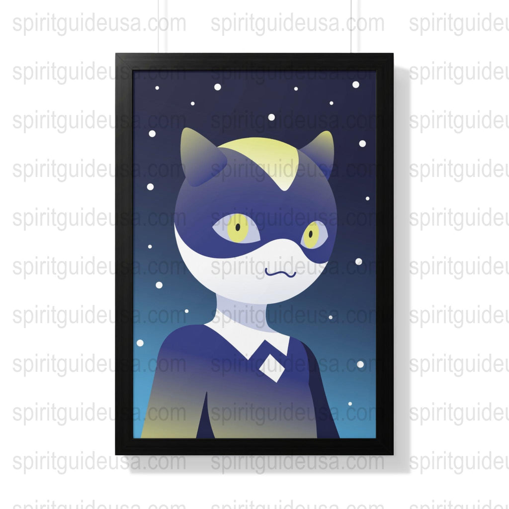 Cat Astronaut Art Print, Space Theme Wall Decor, Modern Kids Room Illustration, Nursery Artwork, Unique Cosmic Poster