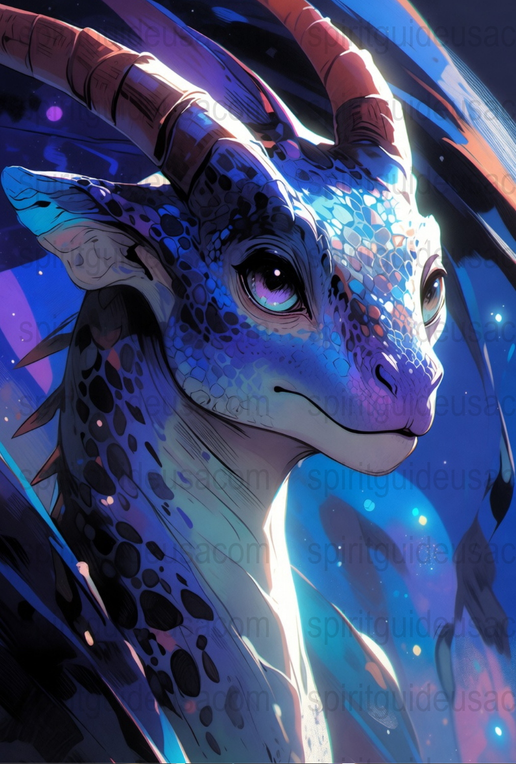 Colorful Dragon Art Print, Fantasy Creature Poster, Vibrant Wall Decor, Mythical Animal Illustration