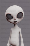 Cute Alien Figurine, Cartoon Extraterrestrial Character Decor, Space Themed Nursery, Unique Sci-Fi Gift