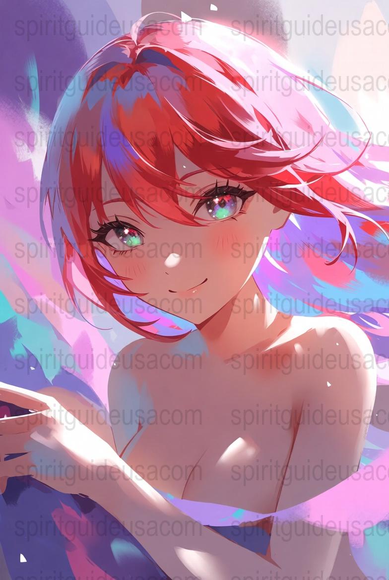 Anime Girl Art Print, Vibrant Digital Painting, Manga Wall Decor, Colorful Modern Poster, Unique Gift Idea for Anime Fans
