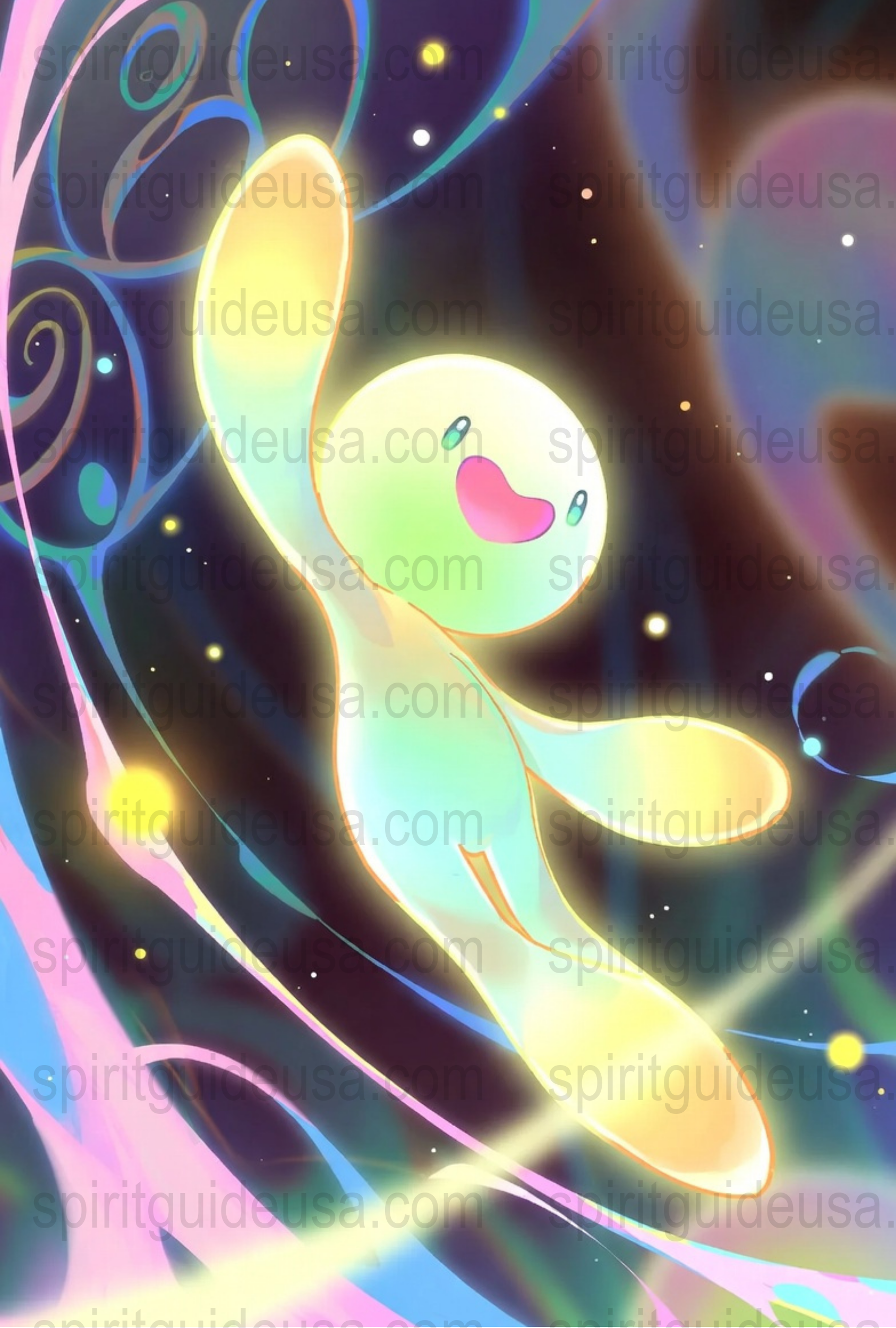 Whimsical Abstract Art Print, Colorful Outer Space Swirls, Psychedelic Wall Decor, Vibrant Poster
