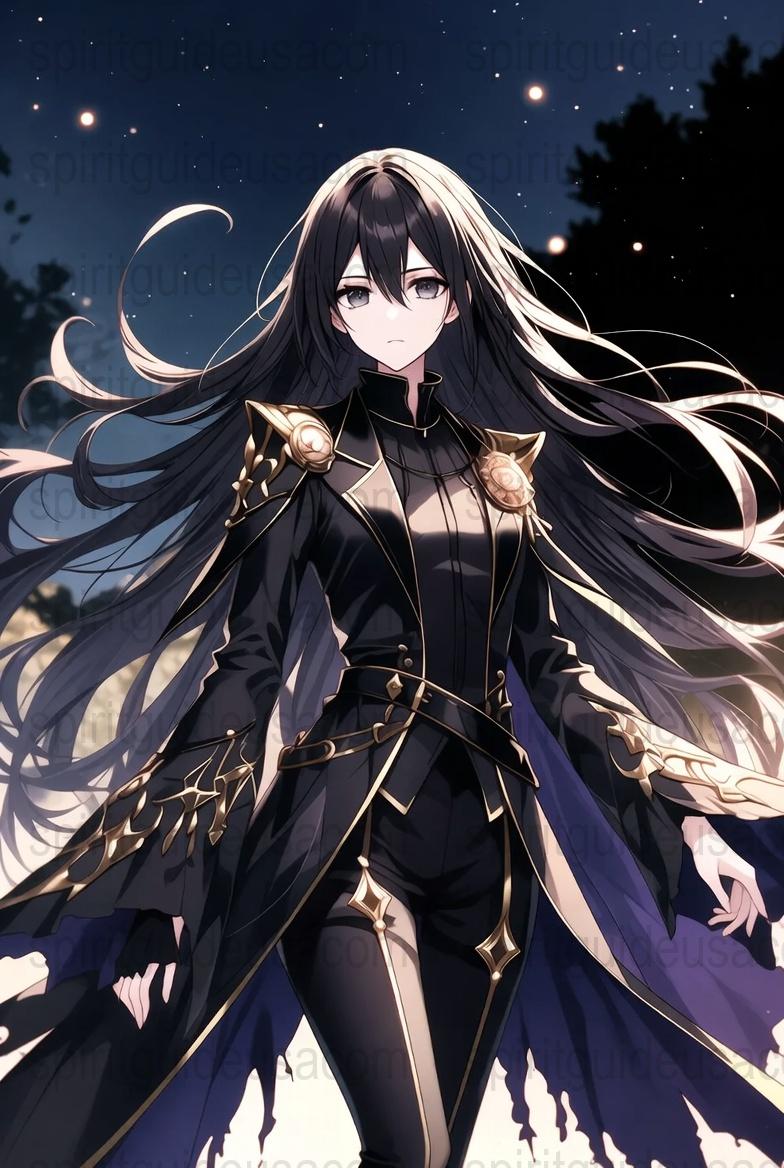 Anime Girl Poster, Dark Fantasy Warrior Princess Art Print, Collectible Manga Room Decor, Unique Gift for Anime Fans