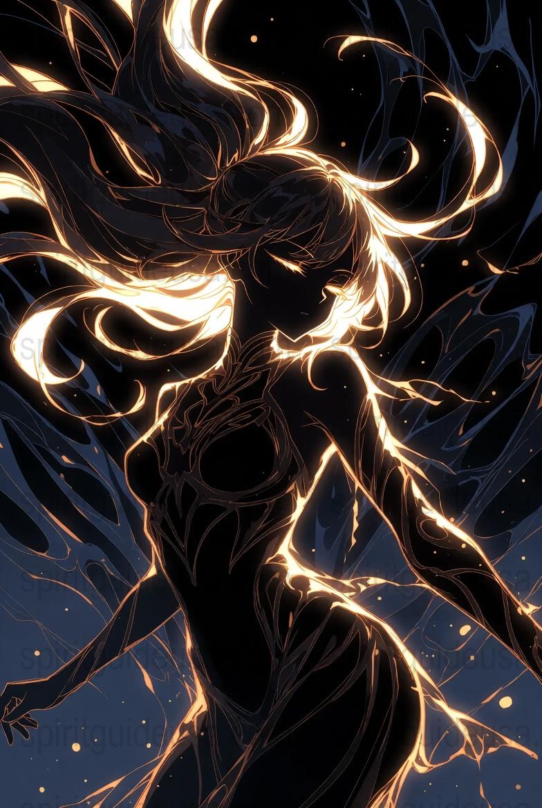 Mystical Fire Girl Art Print, Fantasy Wall Art, Anime Inspired Poster, Decorative Home Decor, Unique Gift for Teens, Collectible Artwork