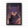 Fantasy Demon Art Print, Horned Devil Character Poster, Colorful Anime Style Wall Decor, Unique Gift Idea