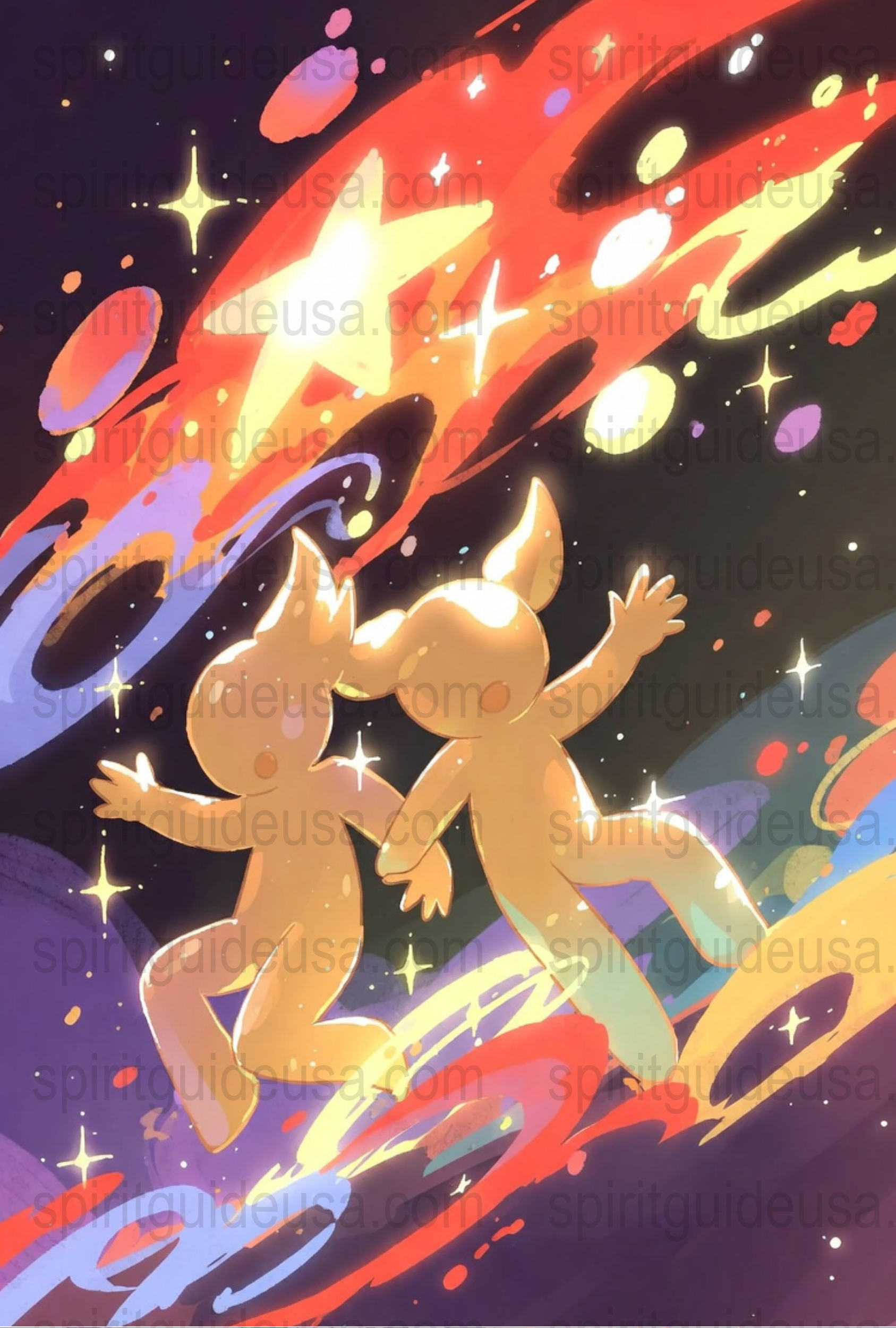 Colorful Cosmic Art Print, Abstract Galaxy Painting, Starry Space Decor, Vibrant Wall Art, Modern Interstellar Poster, Unique Gift Idea