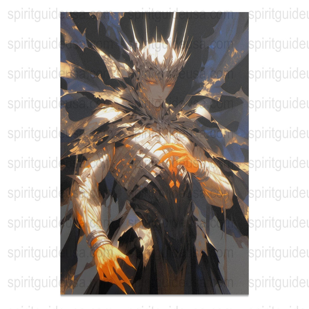 Fantasy Art Print, Warrior Angel Poster, Celestial Knight Illustration, Mystical Room Decor, Archangel Wall Art