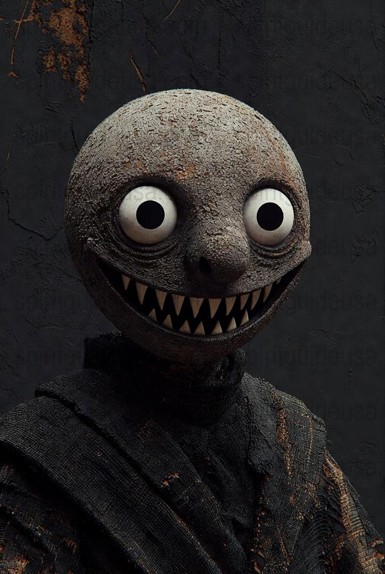 Creepy Cute Monster Art Print, Dark Fantasy Wall Decor, Gothic Home Decoration, Unique Horror Poster