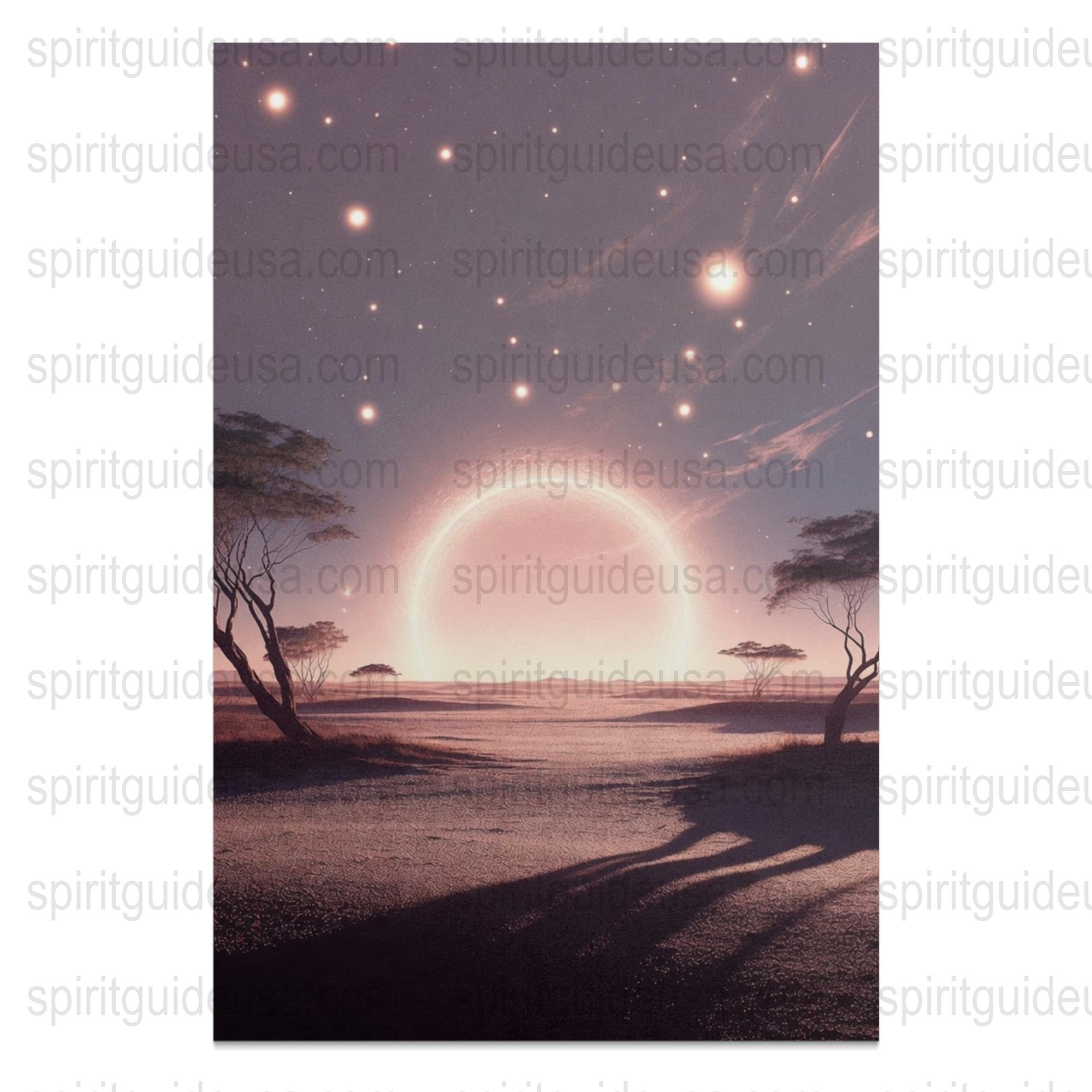 Serene Sunset Canvas Print, African Savannah Landscape, Tranquil Nature Wall Art, Home Decor