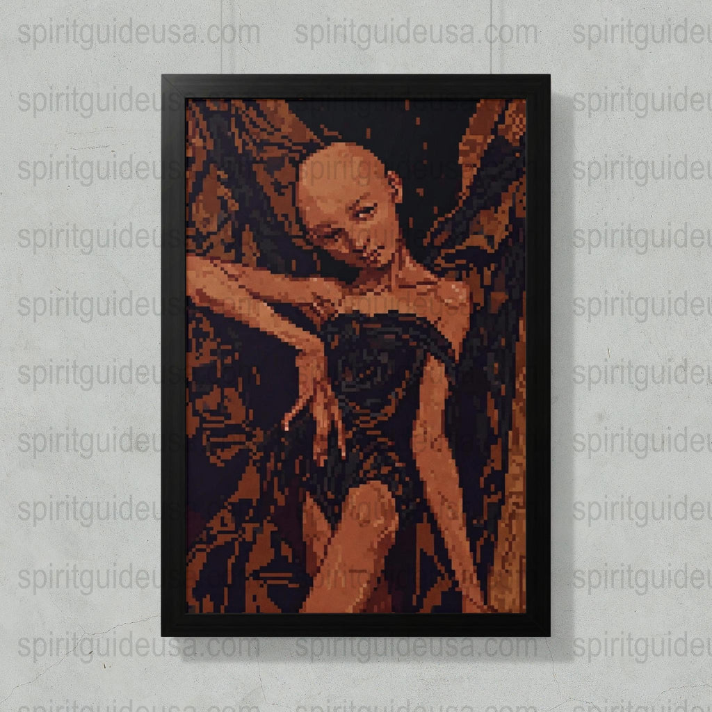 Abstract Female Figure Canvas Art, Modern Aesthetic Wall Decor, Contemporary Brown and Black Artwork