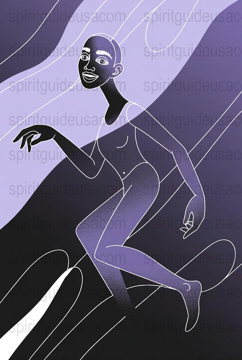 Modern Abstract Runner Art Print, Black and White Monochrome Poster, Minimalist Home Decor Wall Art, Dynamic Movement Illustration