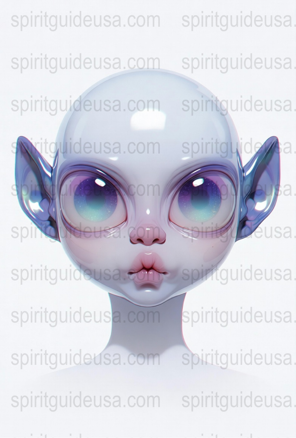 Alien Art Print, Cute Extraterrestrial Being Poster, Fantasy Space Creature Wall Art, Unique Sci-Fi Decor