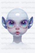 Alien Art Print, Cute Extraterrestrial Being Poster, Fantasy Space Creature Wall Art, Unique Sci-Fi Decor