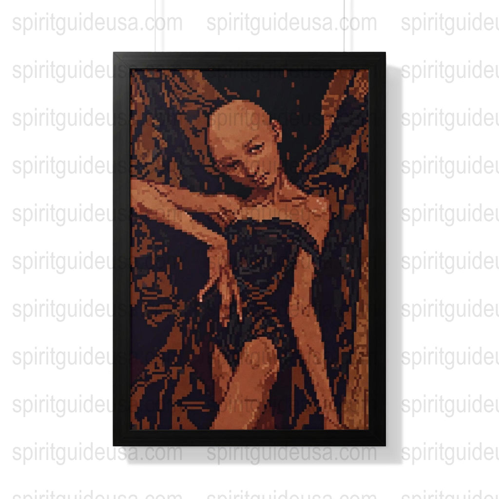 Mosaic Style Alien Artwork, Modern Extraterrestrial Wall Art, Unique Home Decor, Sci-Fi Themed Art Print