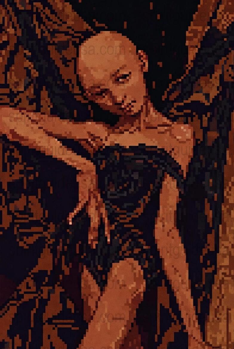 Abstract Female Figure Art Print, Modern Aesthetic Wall Decor, Bold Colorful Digital Painting