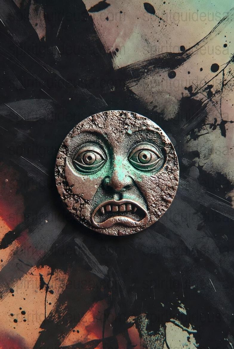 Unique Handmade Horror Art Pin, Gothic Brooch, Creepy Face Badge, Dark Fantasy Collectible, Gift Idea