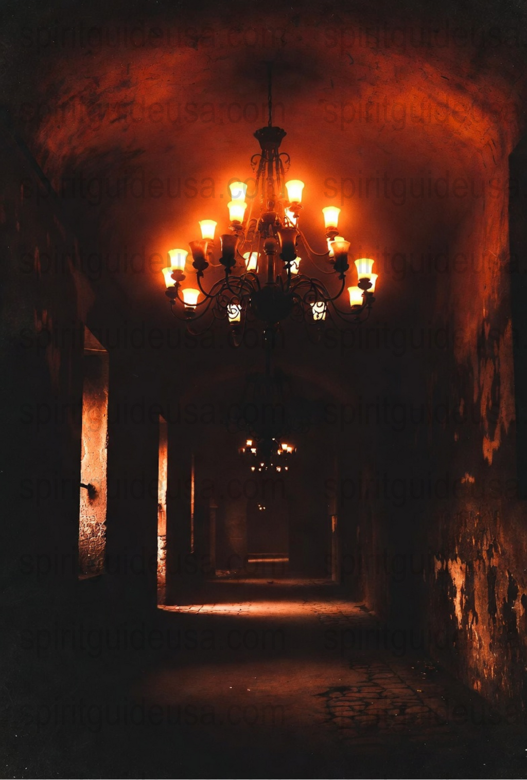 Vintage Gothic Chandelier Print, Dark Aesthetic Wall Art, Spooky Home Decor, Halloween Lighting Photograph