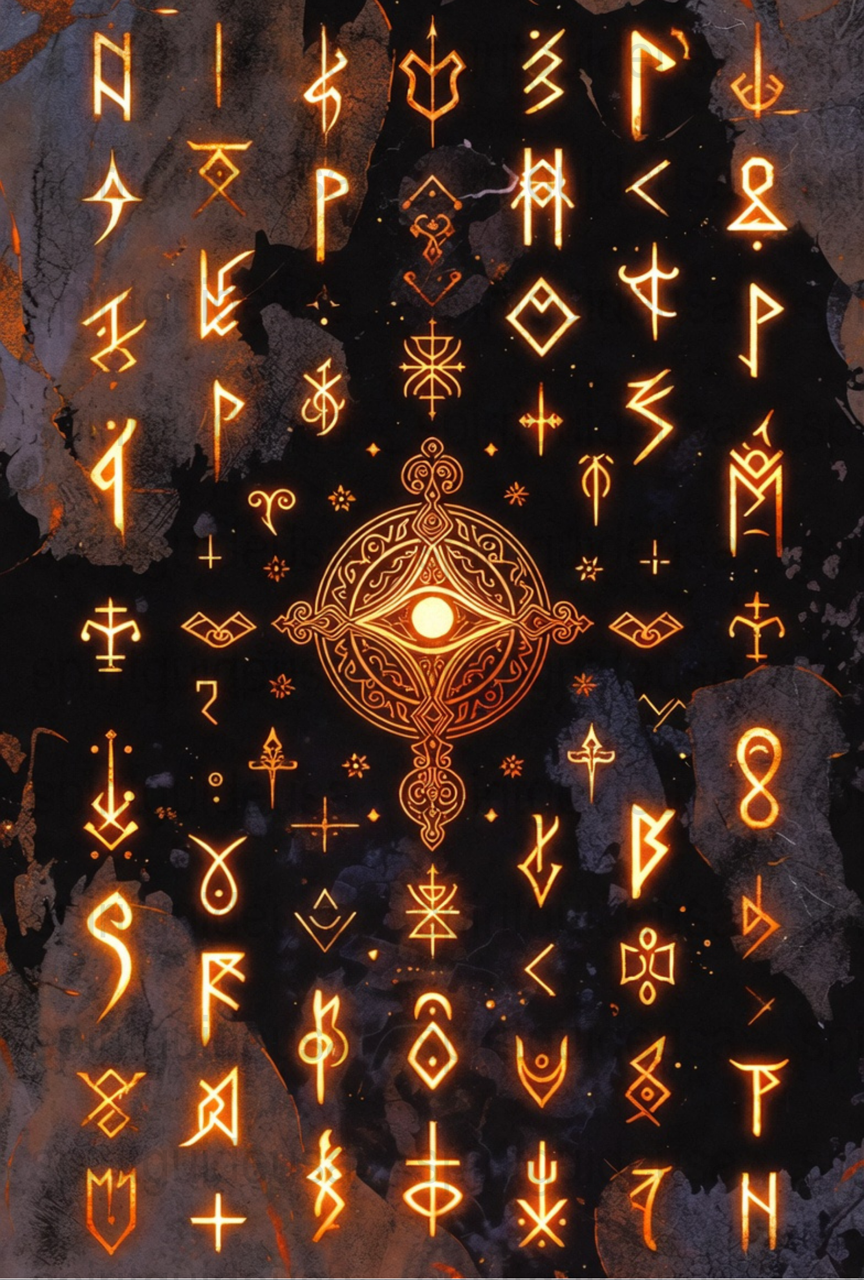 Mystical Alchemy Symbols Art Print, Occult and Esoteric Wall Decor, Spiritual Poster for Meditation Room and Home Decor