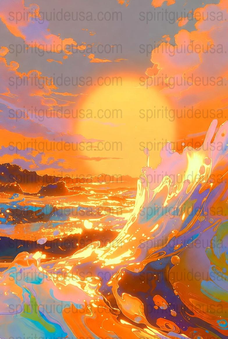 Abstract Canvas Art Print, Vibrant Orange and Blue Waves, Modern Home Decor, Wall Art, Large Painting, Office Decor, Living Room Artwork