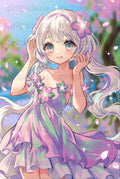Anime Girl Art Print, Cute Floral Dress, Pastel Colors, Fantasy Wall Decor, Manga Style Illustration, Gift for Anime Fans