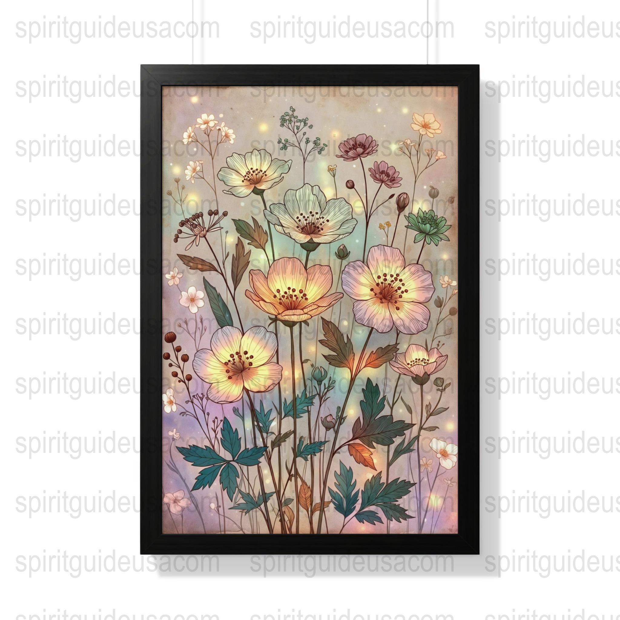 Vintage Floral Art Light Box, Handmade Illuminated Flower Wall Decor, Unique Home Decoration, Romantic Garden Theme Lighting