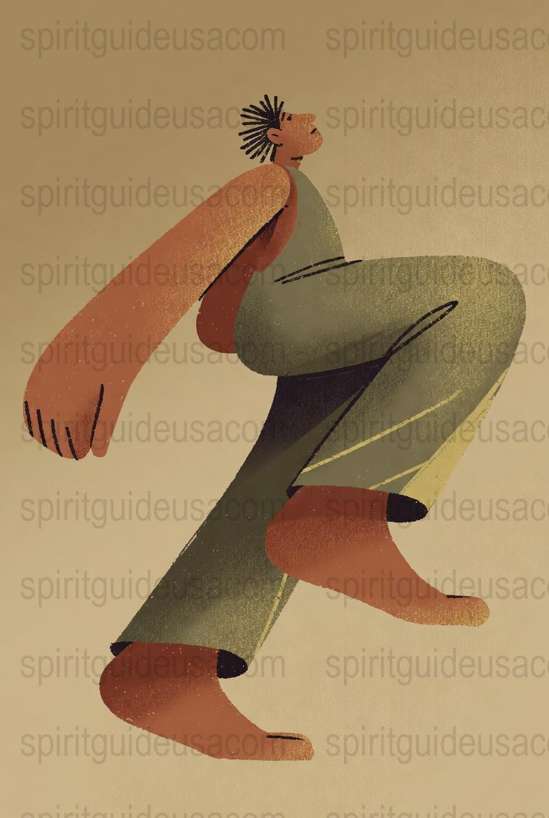 Abstract Runner Art Print, Vintage Style Colorful Athletic Poster, Home Decor Wall Art