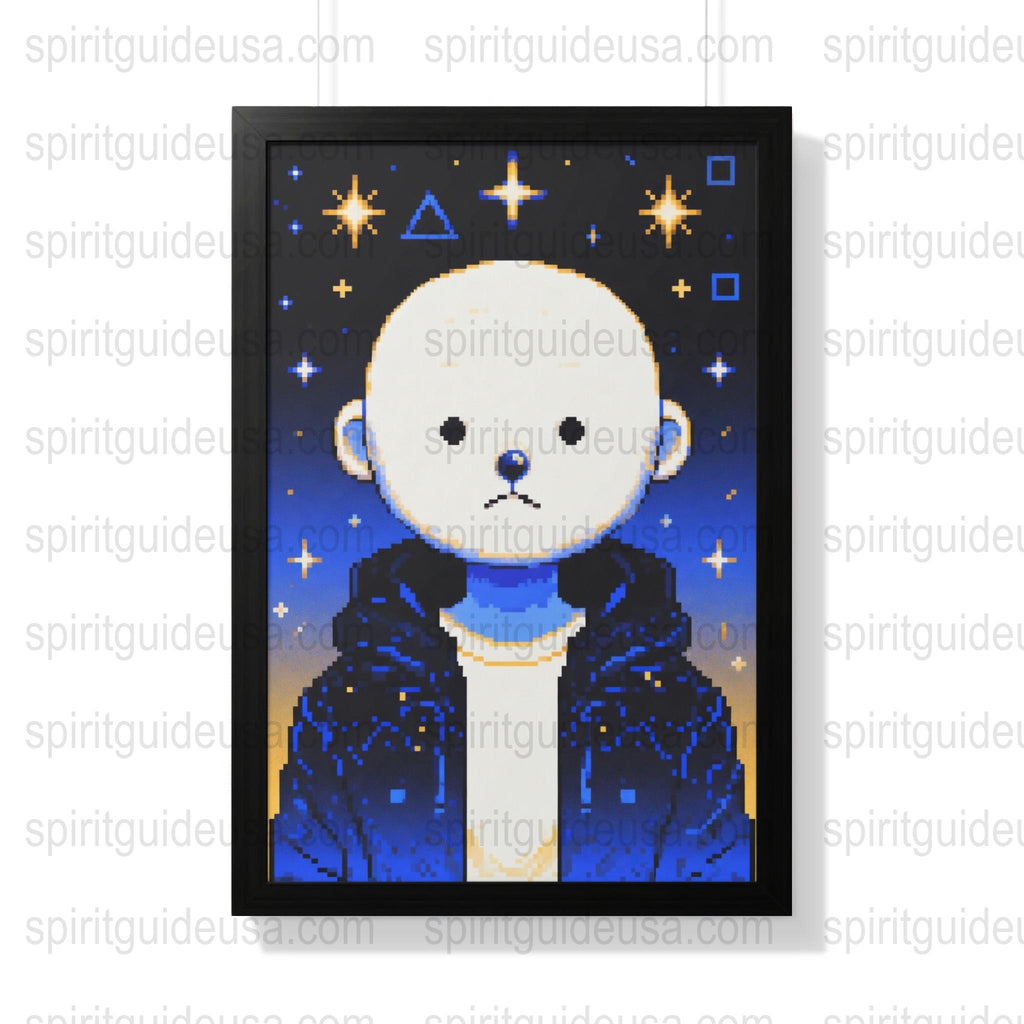 Pixel Art Monkey Astronaut Poster, Space Theme Wall Art, Kids Room Decor, Digital Print, Unique Nursery Artwork