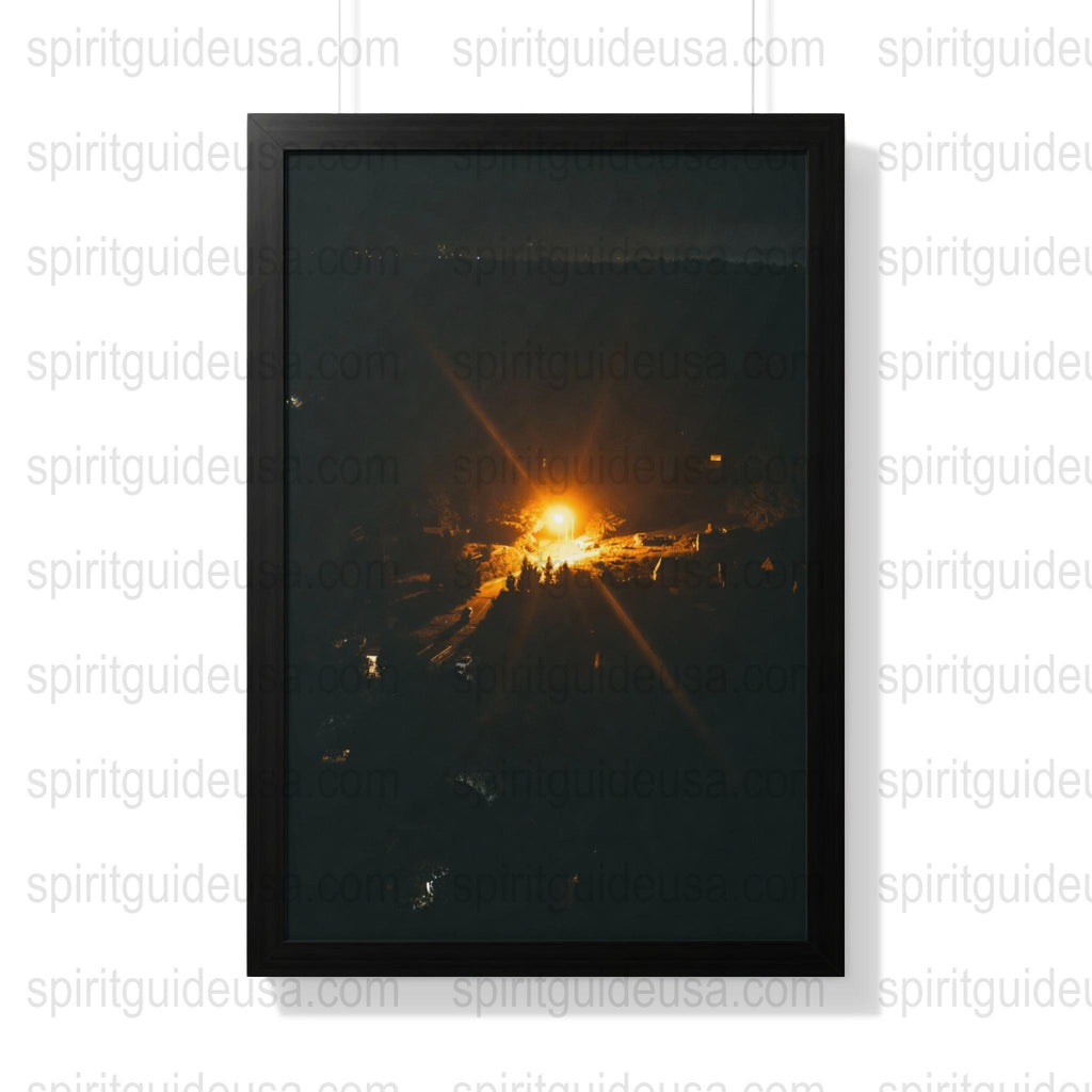 Abstract Sunrise Art Print, Modern Black Framed Wall Decor, Contemporary Home Office Aesthetic Artwork