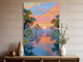 Large Canvas Art Print Sunset Landscape Painting Home Decor Wall Art Abstract Scenery