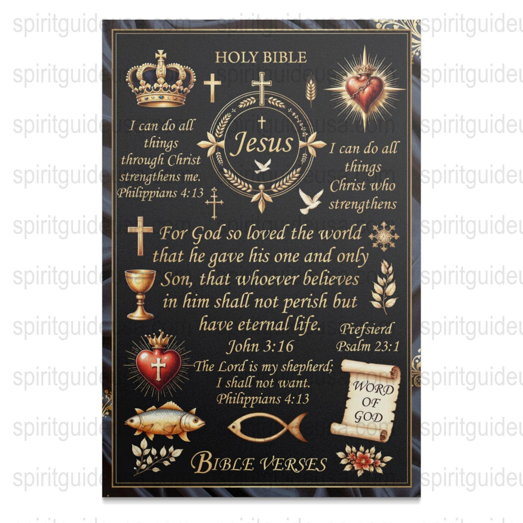 Christian Bible Verse Wall Art, Holy Scripture Quote Poster, Religious Home Decor Gift