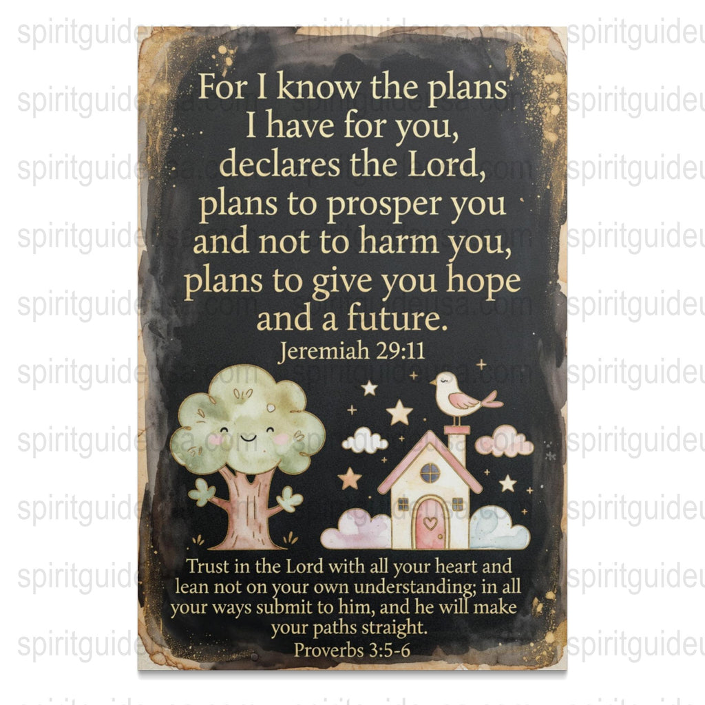 Jeremiah 29:11 Scripture Wall Art, Christian Home Decor, Rustic Inspirational Quote Plaque, Religious Gift Idea