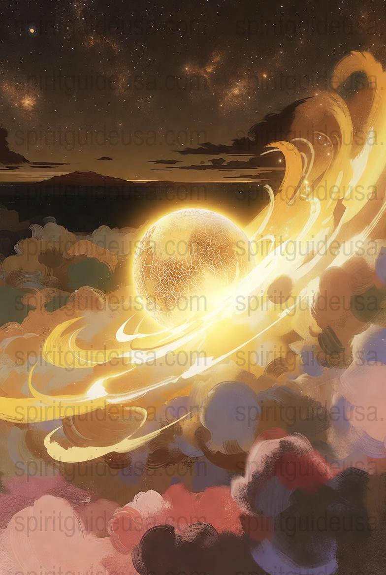 Moonlit Night Sky Wall Art, Celestial Bodies Cosmic Print, Starry Landscape Poster, Heavenly Body Home Decor