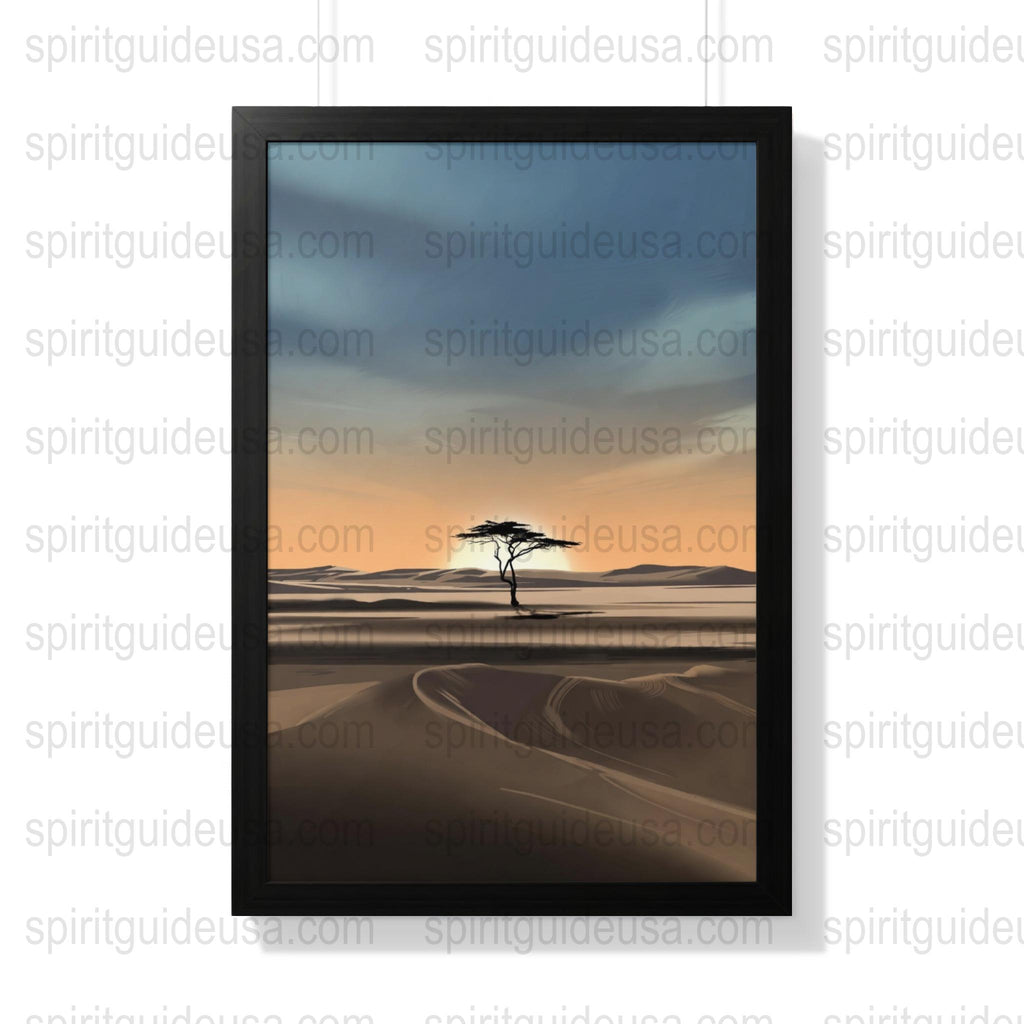 Serene Beach Sunset Art Print, Coastal Wall Decor, Tranquil Ocean Landscape Poster, Nature Photography, Home Decor