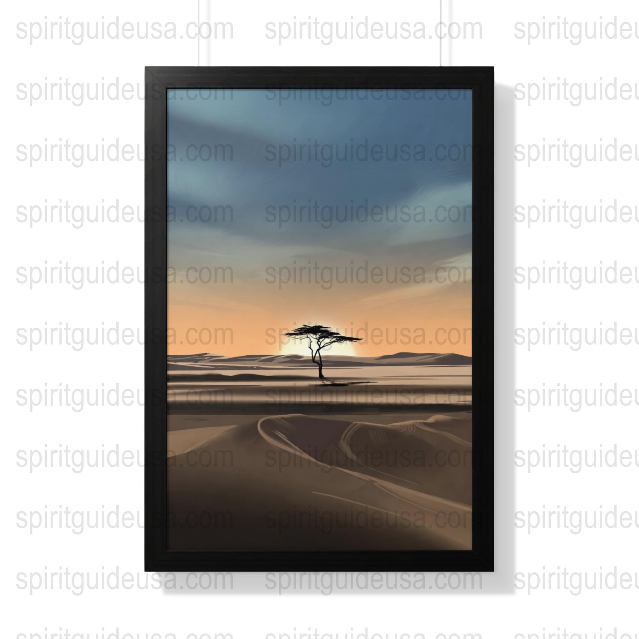 Serene Beach Sunset Art Print, Coastal Wall Decor, Tranquil Ocean Landscape Poster, Nature Photography, Home Decor