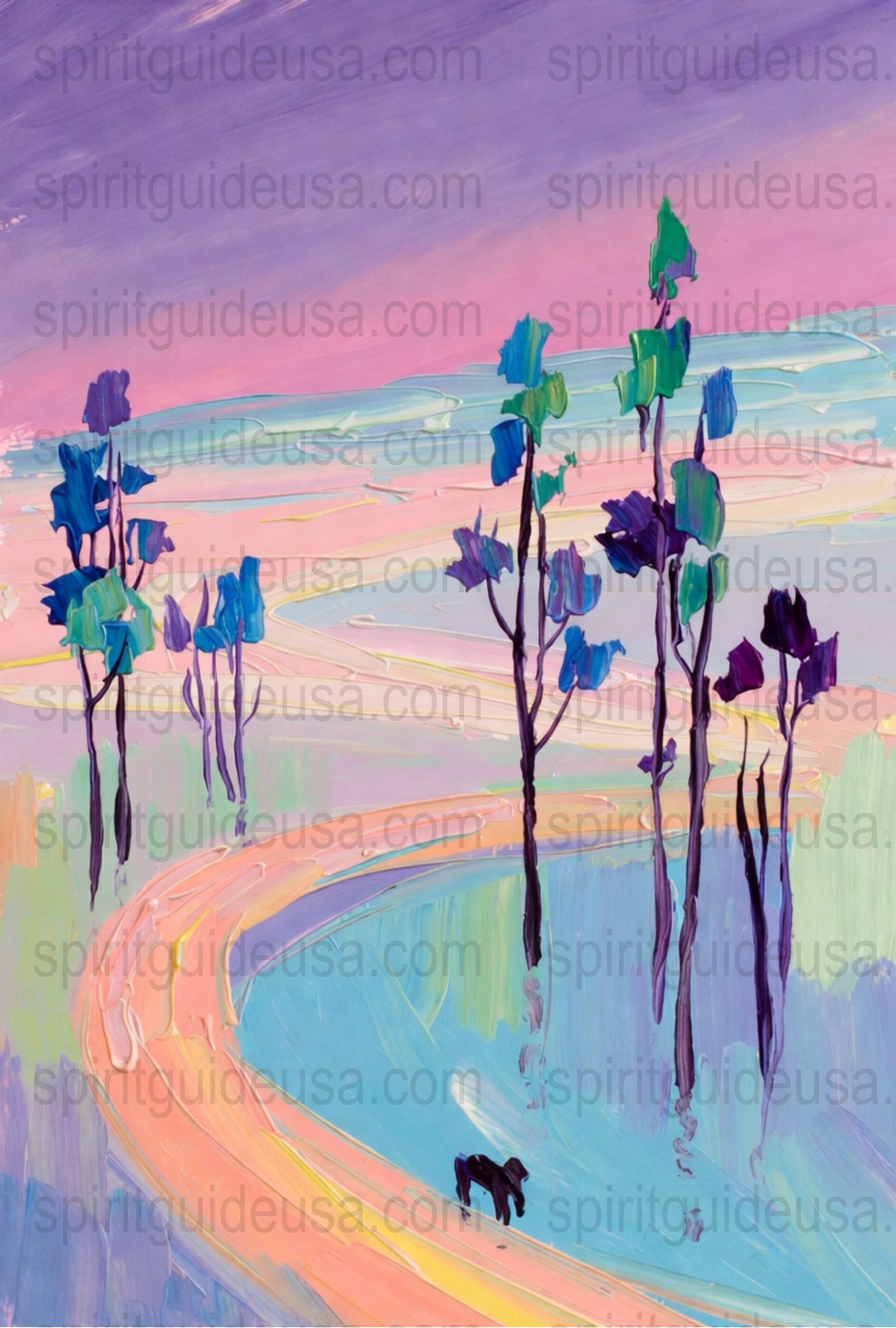 Colorful Abstract Landscape Painting, Vibrant Acrylic Wall Art, Modern Home Decor, Unique Artistic Gift