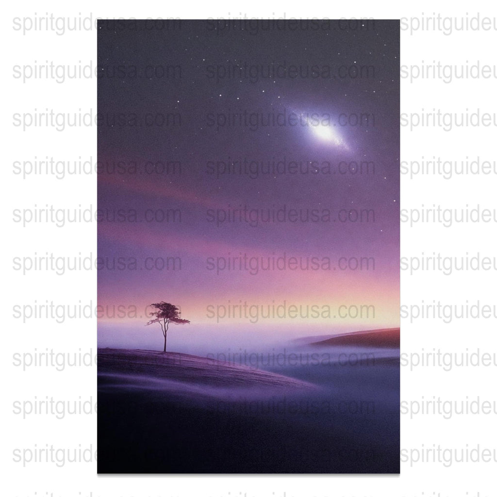 Starry Night Sky Canvas Print, Celestial Wall Art, Peaceful Landscape, Home Decor, Vibrant Sunset Colors, Large Wall Hanging