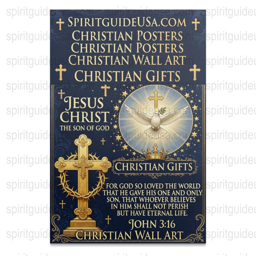Christian Wall Art Poster, Jesus The Son of God, Religious Home Decor, Inspirational Quote Print, Spiritual Gift Idea