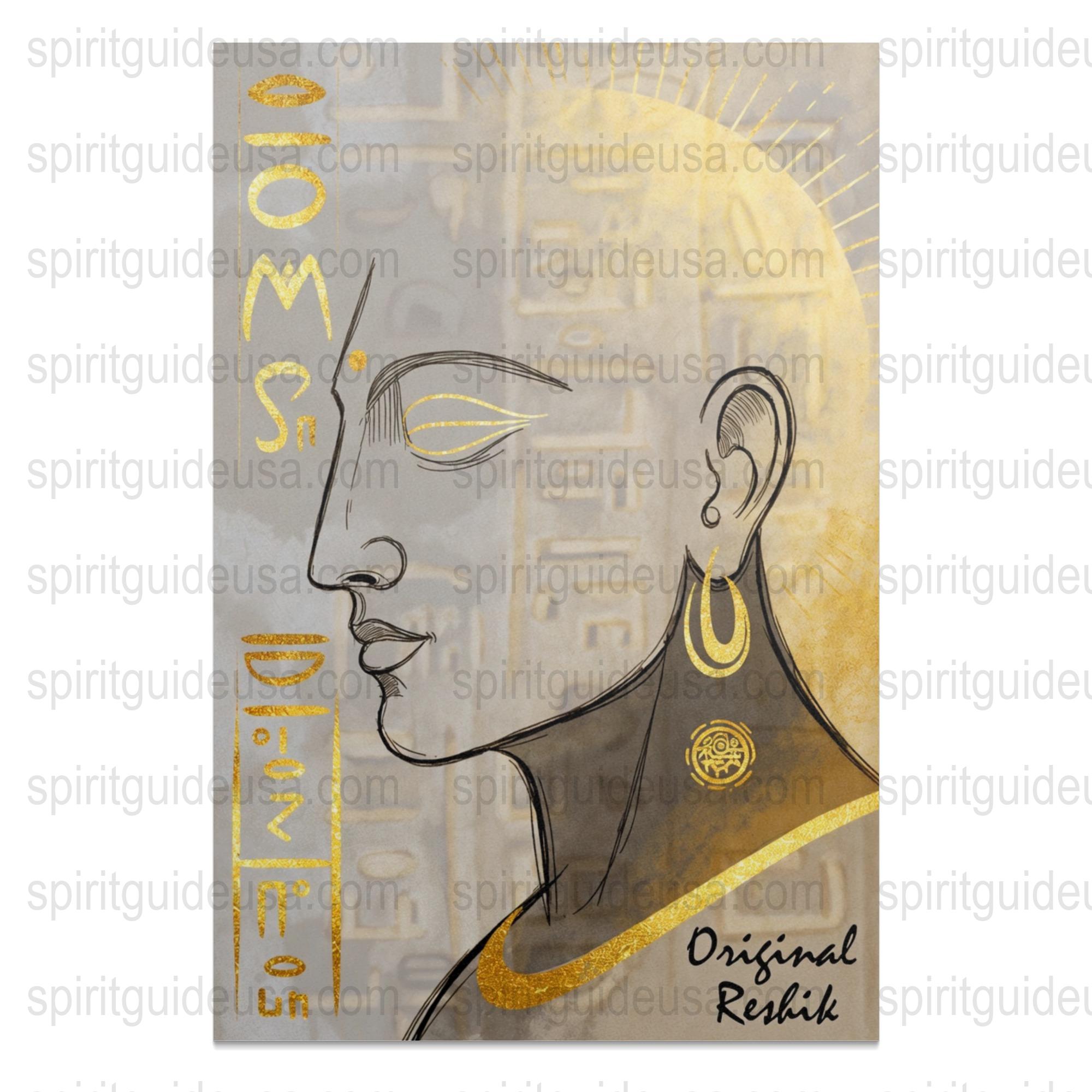 Original Reiki Spiritual Art Print, Gold Buddha Meditation Wall Decor, Zen Yoga Studio Artwork, Peaceful Mindfulness Gift