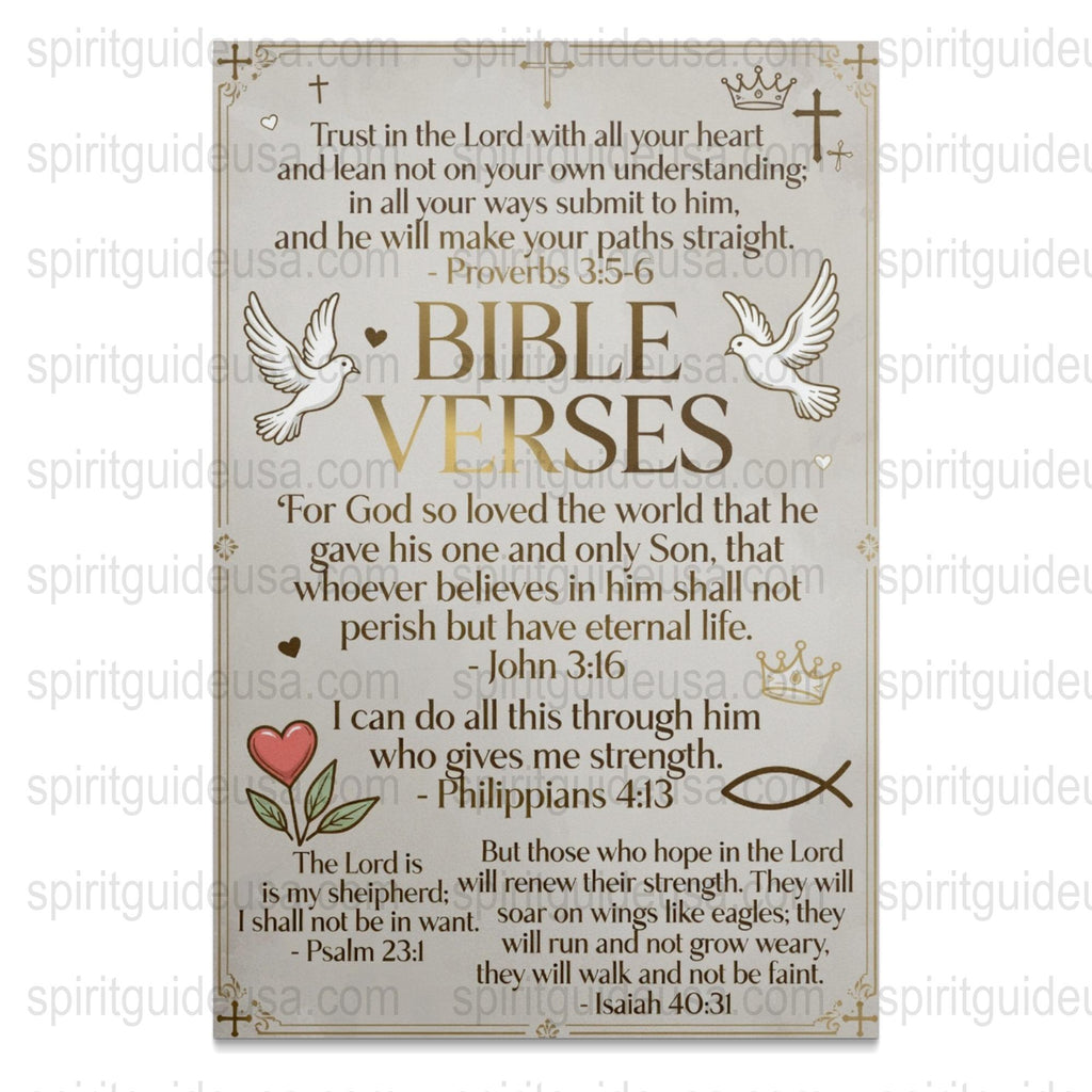 Inspirational Bible Verses Wall Art, Christian Home Decor, Religious Quotes Poster, Spiritual Gift, Proverbs, John, Isaiah, Psalms